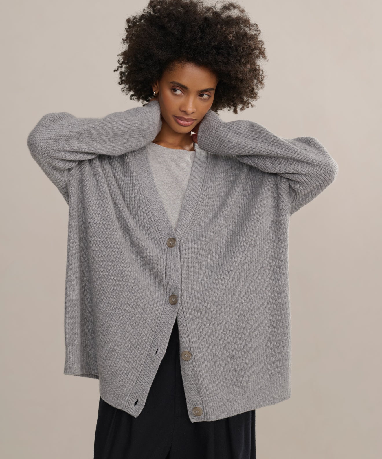 Oversized Gray Cardigan From China Oversized Cable Knit Cardigan