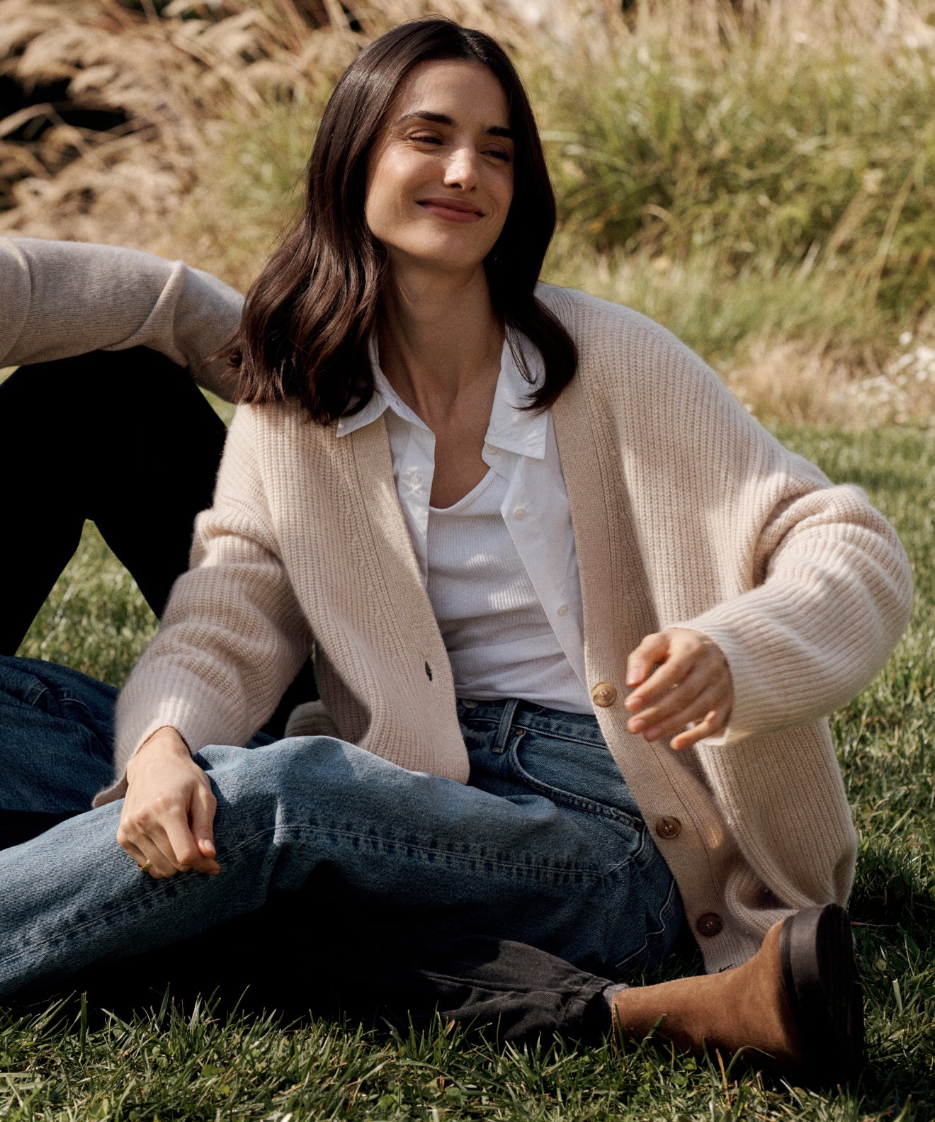 Women’s Cashmere Cocoon Cardigan Oatmeal | Jenni Kayne