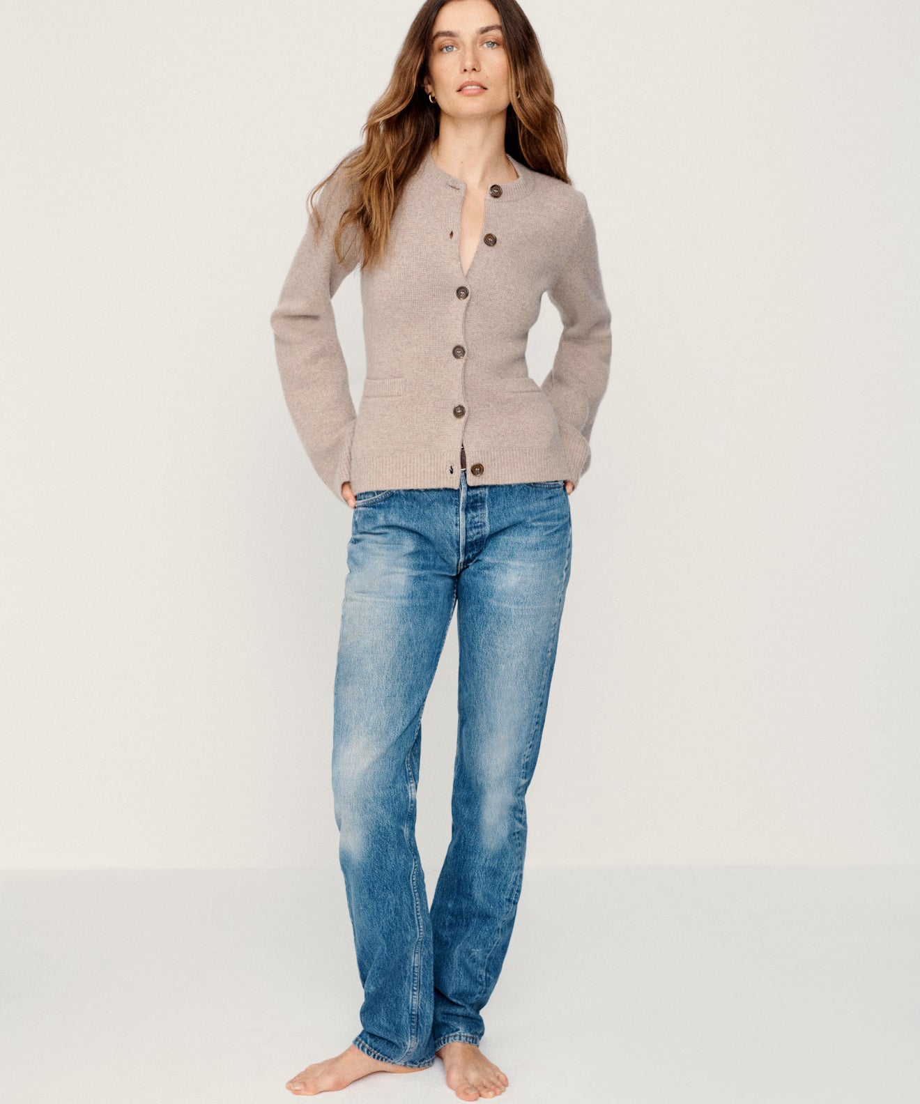 Women’s Cooper Cardigan Taupe | Jenni Kayne