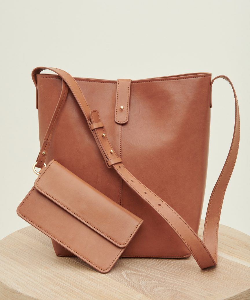  Leather Bucket Bags for Women Crossbody Purses with