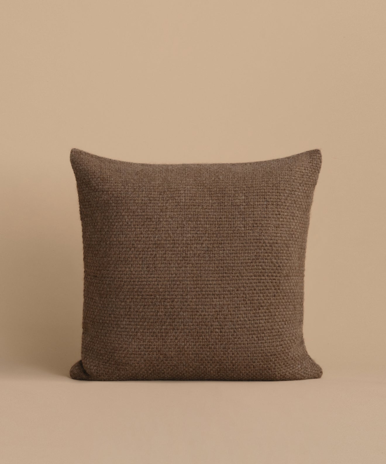Alpaca Basketweave Pillow, Cocoa