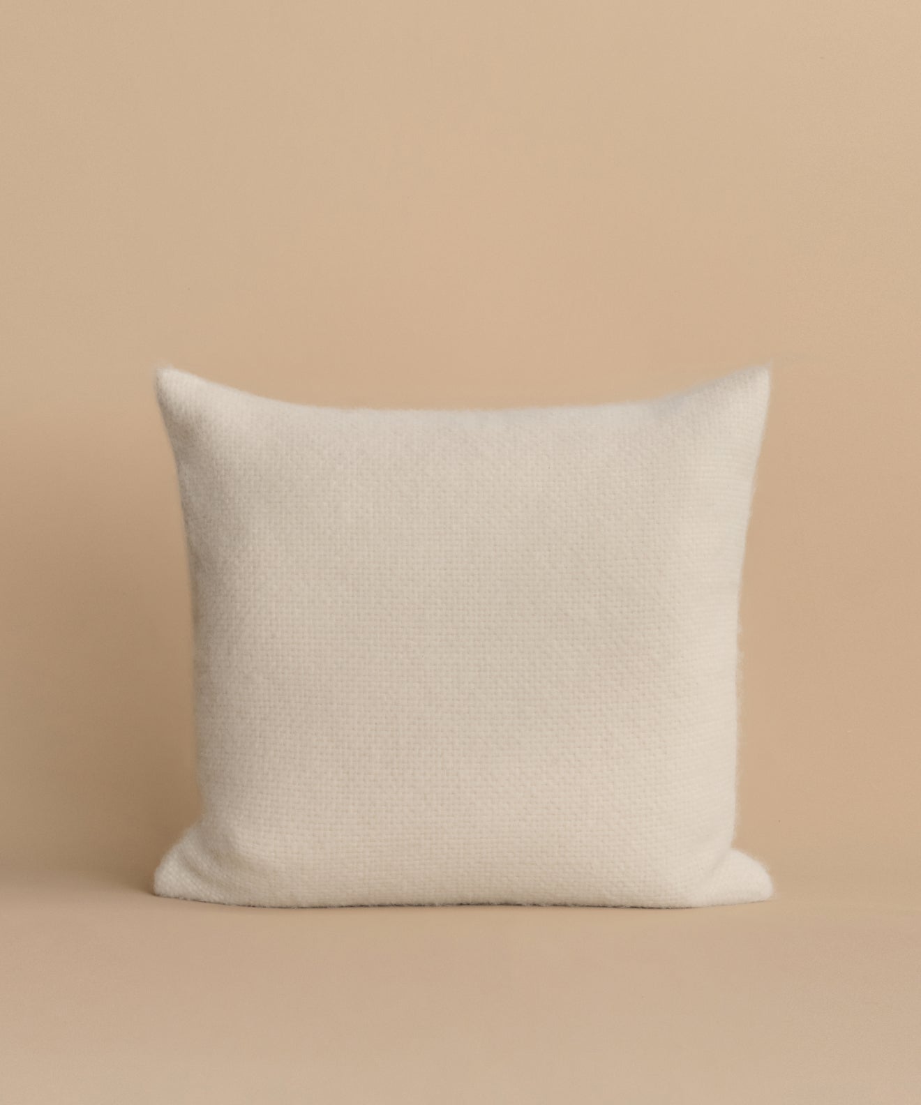 Alpaca Basketweave Pillow, White