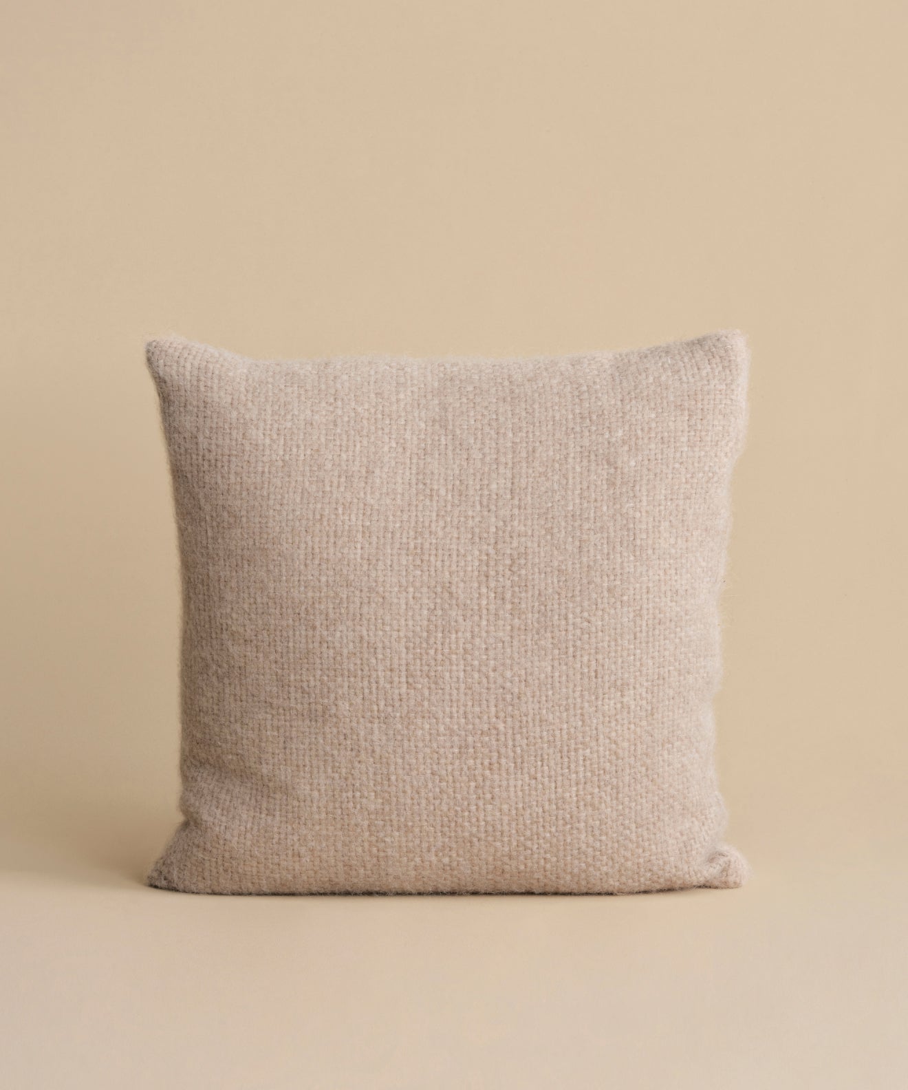 Oatmeal Alpaca Basketweave Pillow