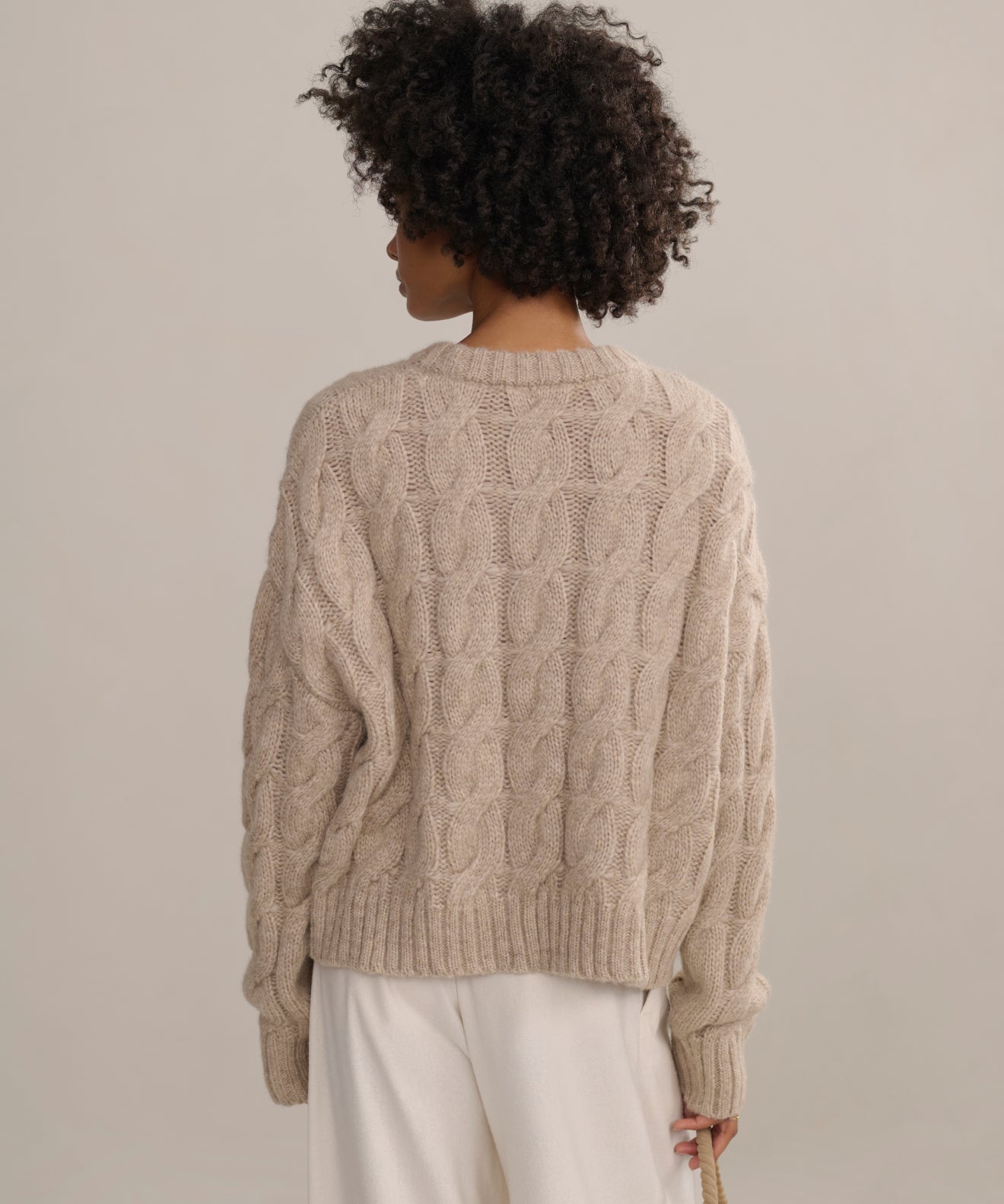 Serena Cable-Knit Quarter-Zip Pullover