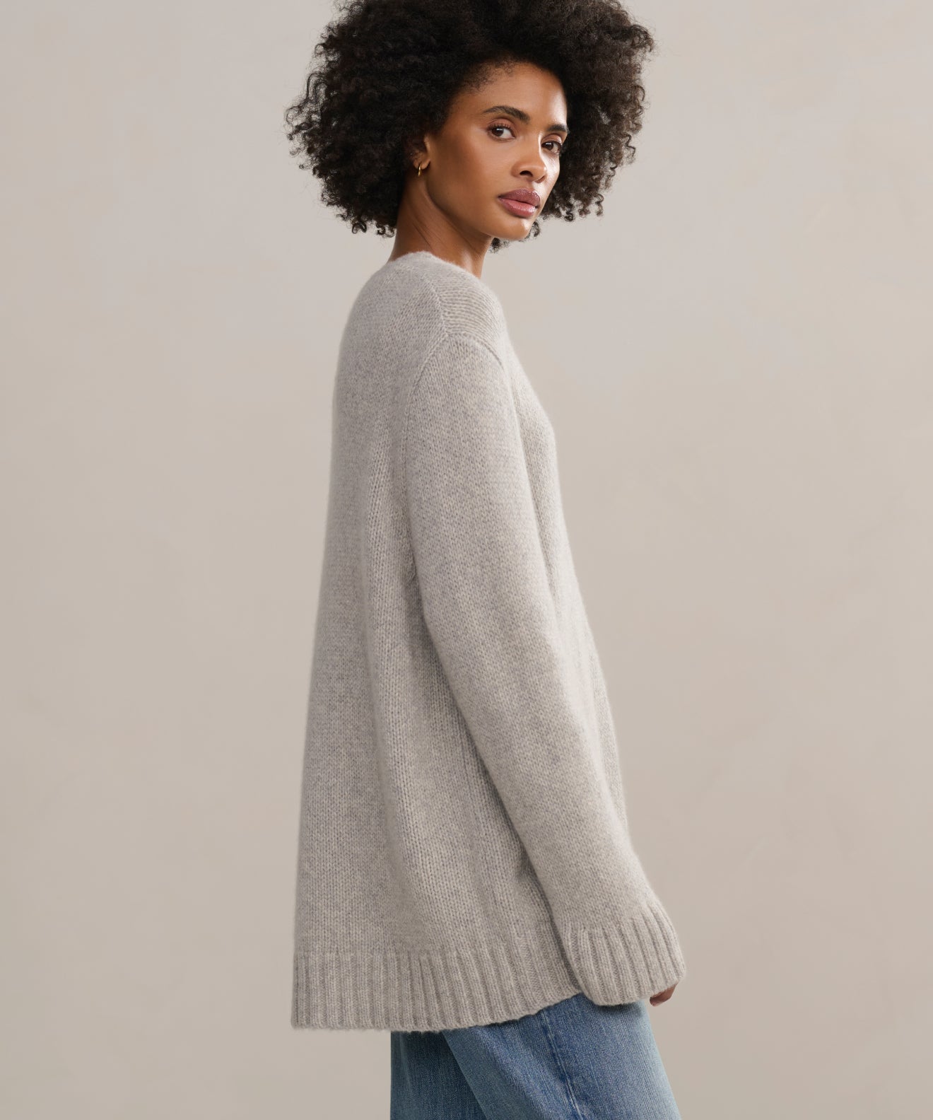 Women's Cashmere Amelia Crewneck Grey | Jenni Kayne