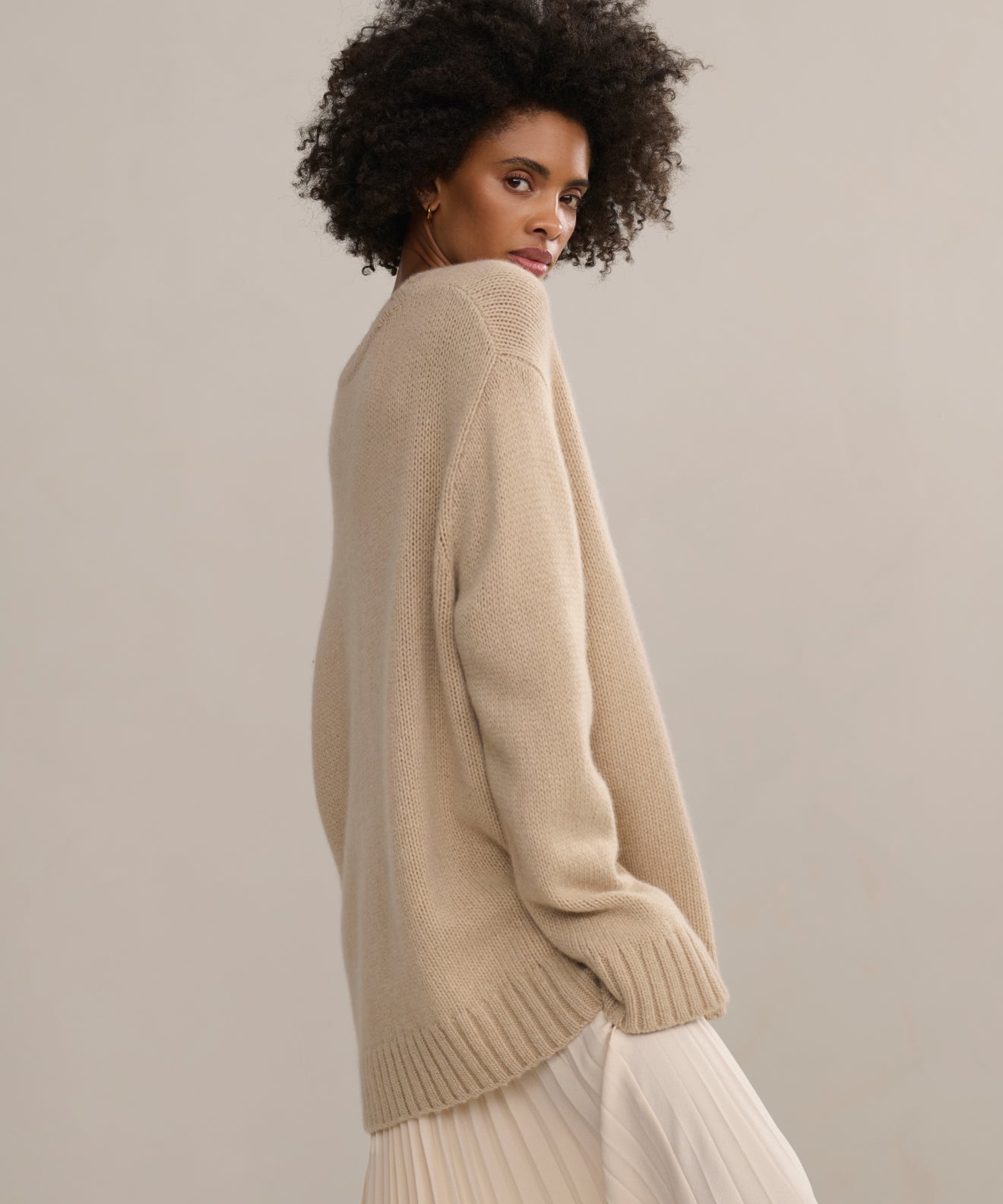 Women's Cashmere Amelia Crewneck Warm Sand | Jenni Kayne