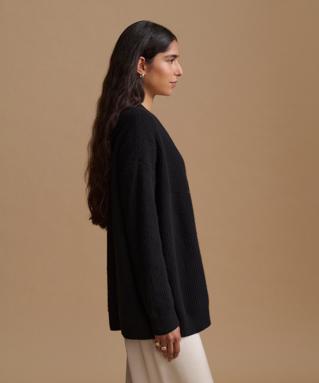 Women's Cashmere Cocoon Cardigan Black | Jenni Kayne