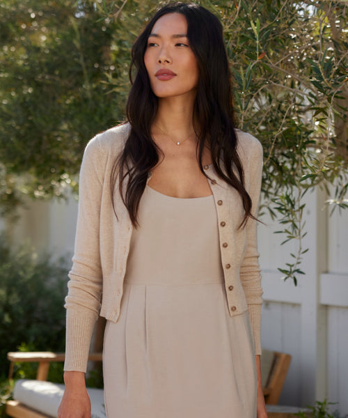 beige cardigan for dress Cashmere Finley Cardigan
