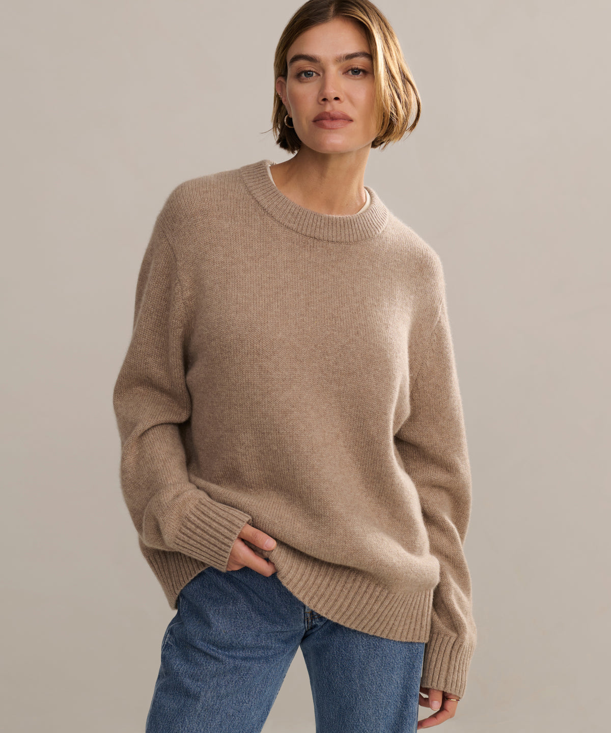 Cashmere Oversized Crewneck | Jenni Kayne