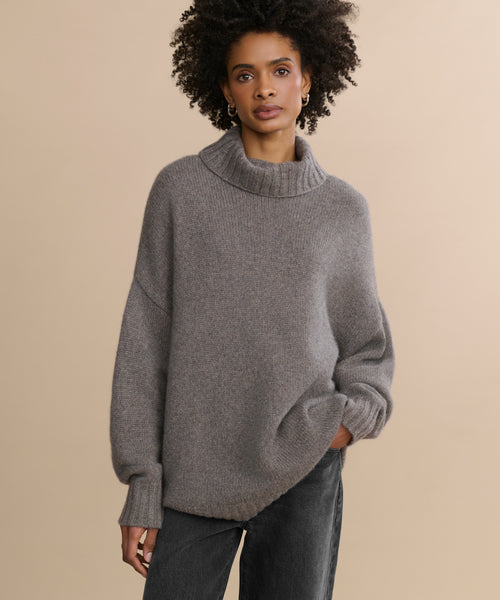 Women's Cashmere Porter Turtleneck Shadow | Jenni Kayne