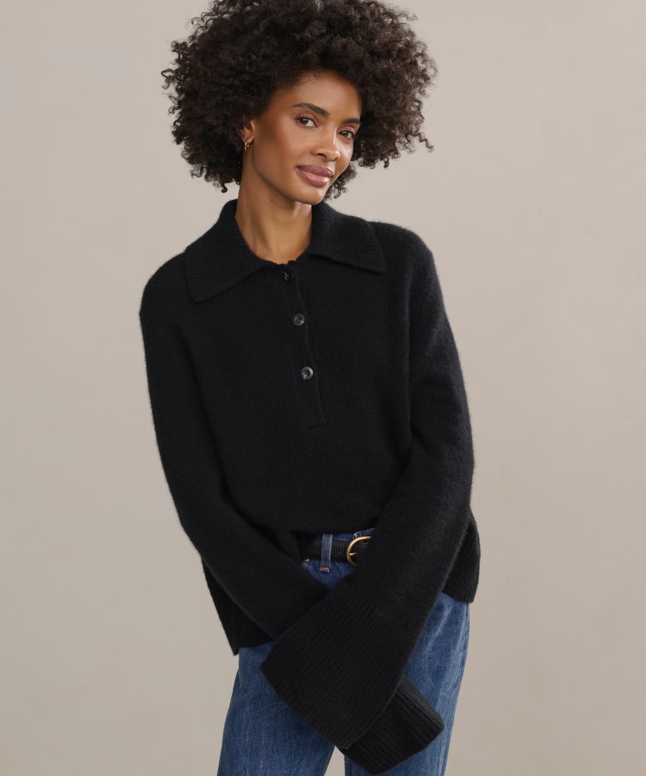 90s RRL wool×cashmere knit shirt BLK 三ツ星 90s RRL Wool Knit 三ツ星タグ ノルディック柄 SIZE：L COLOR：Black