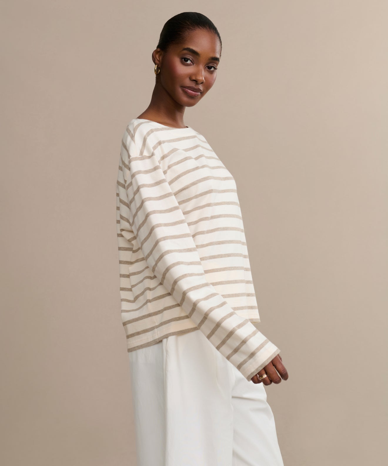 Jenni Kayne Claude Long-Sleeve T-Shirt Size Medium, Cotton