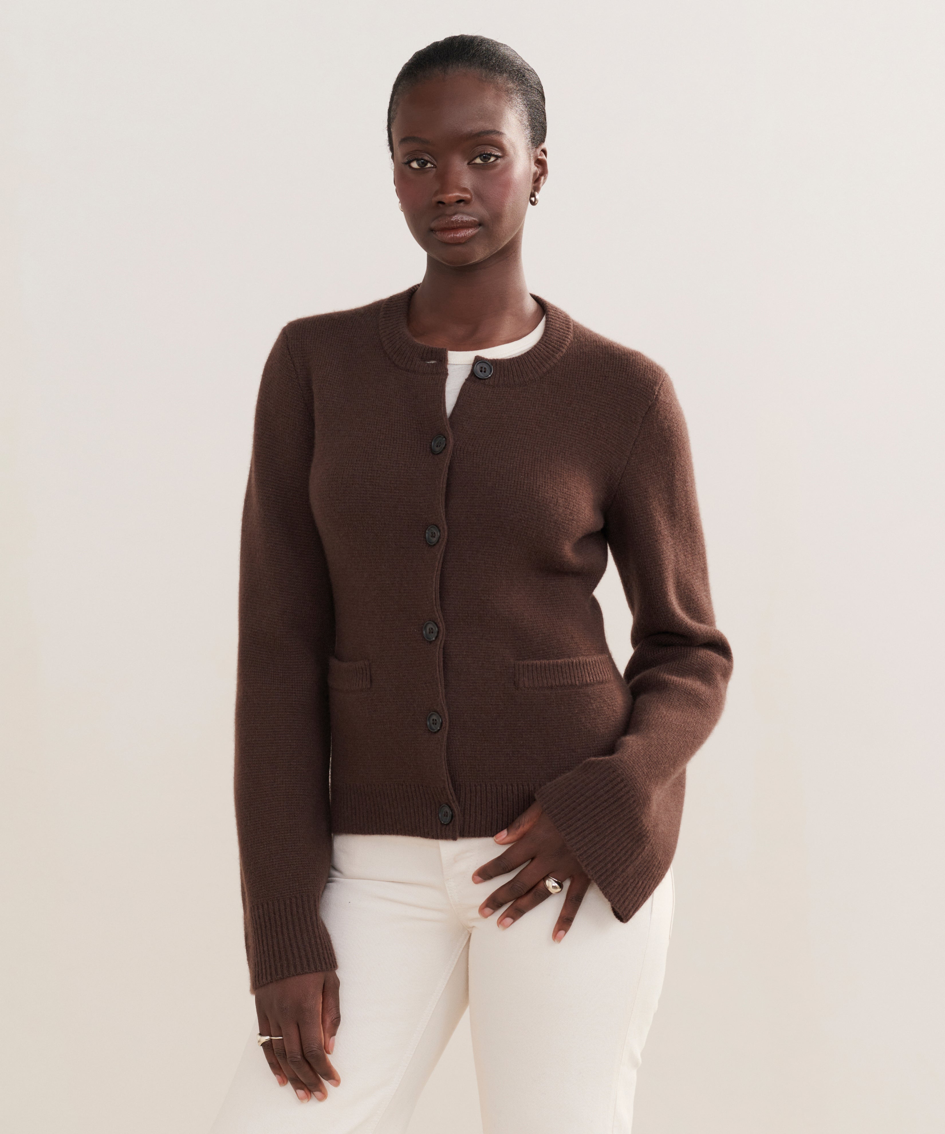 Women's Cooper Cardigan Chocolate | Jenni Kayne