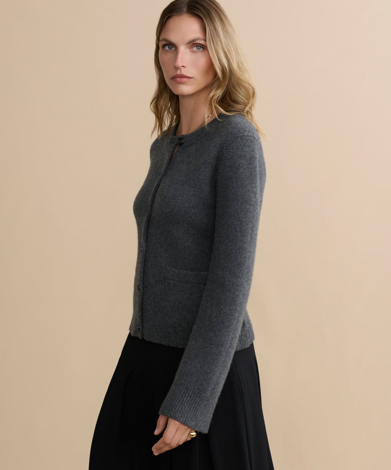Women's Cooper Cardigan Dark Grey | Jenni Kayne