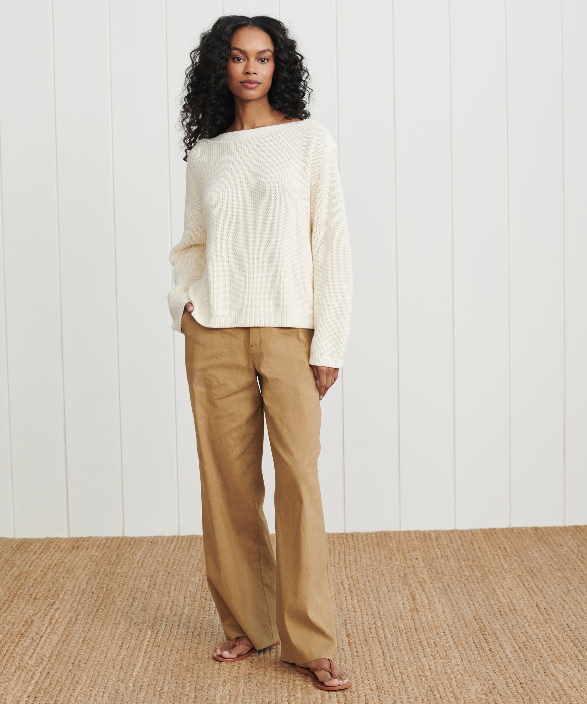 Cotton Boatneck Sweater – Jenni Kayne