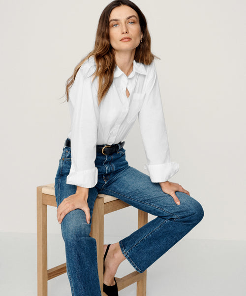 Jenni Kayne Boyfriend Women Shirt - White Jenni Kayne Boyfriend Women Shirt - White