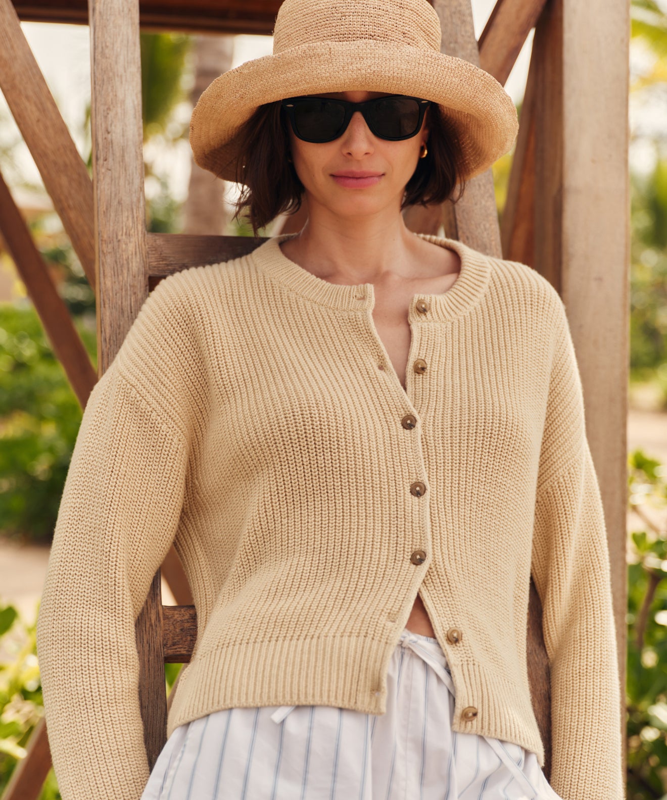 Cotton Hayes Crewneck Cardigan | Jenni Kayne