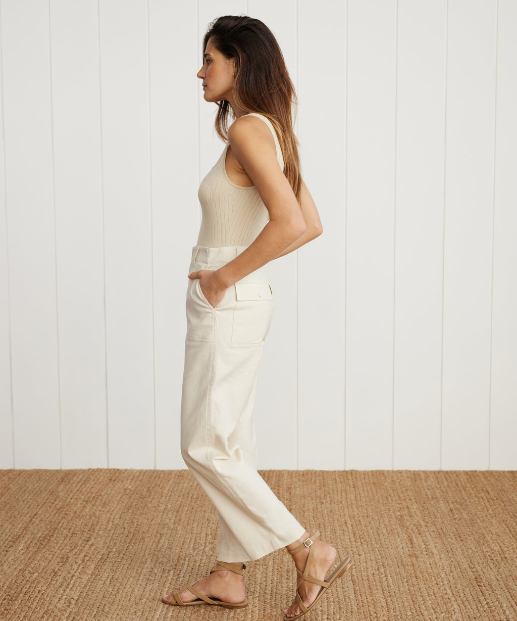 BOSS Linen trousers PEET PLEAT slim fit in white