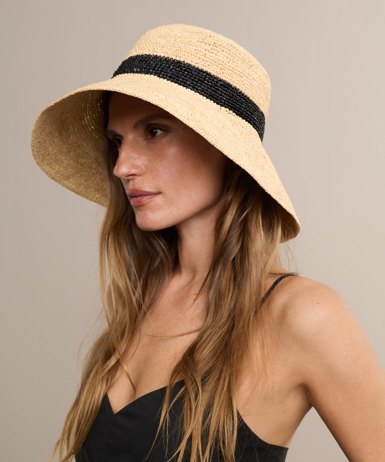 Jenni Kayne Tan Straw Hat Longing for the Crochet Raffia Sun Hat? Join the waitlist to  main image 2