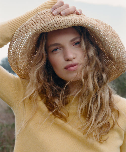 Crochet Raffia Sun Hat