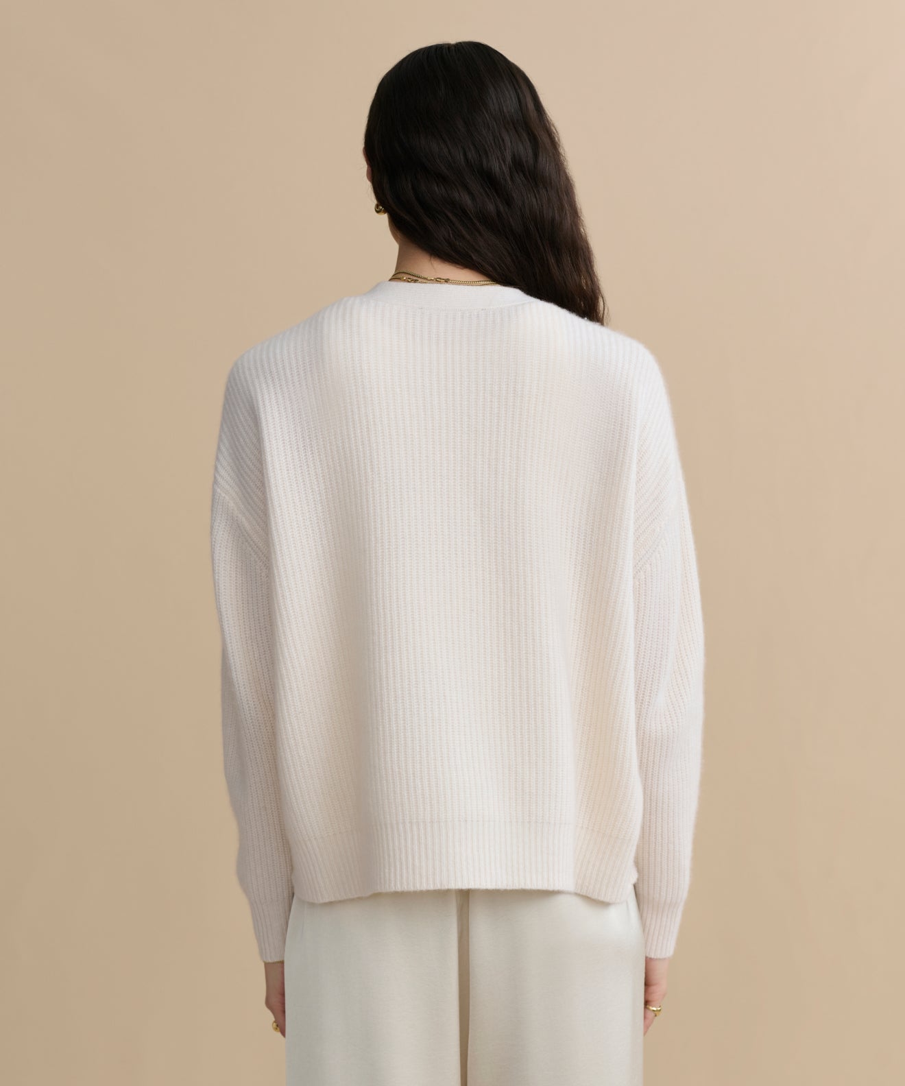 Women's Cropped Cashmere Cocoon Ivory | Jenni Kayne