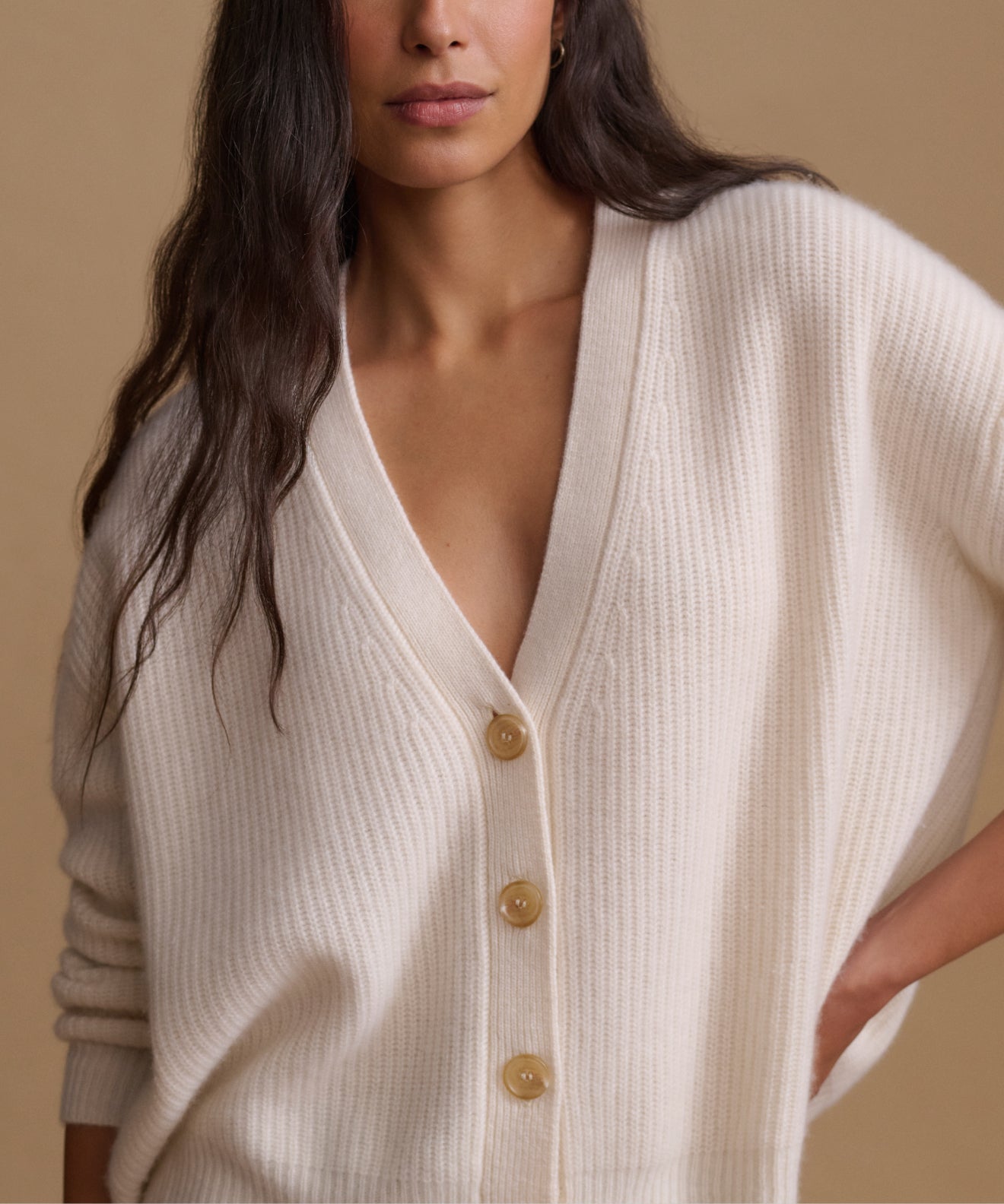 Women's Cropped Cashmere Cocoon Ivory | Jenni Kayne
