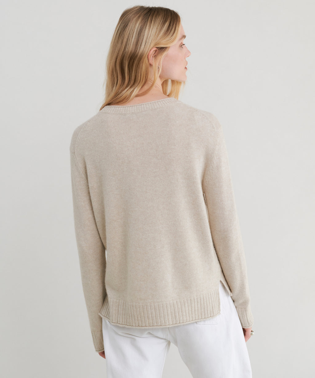 Feeling So Chipper Oatmeal Brown Cowl Neck Sweater