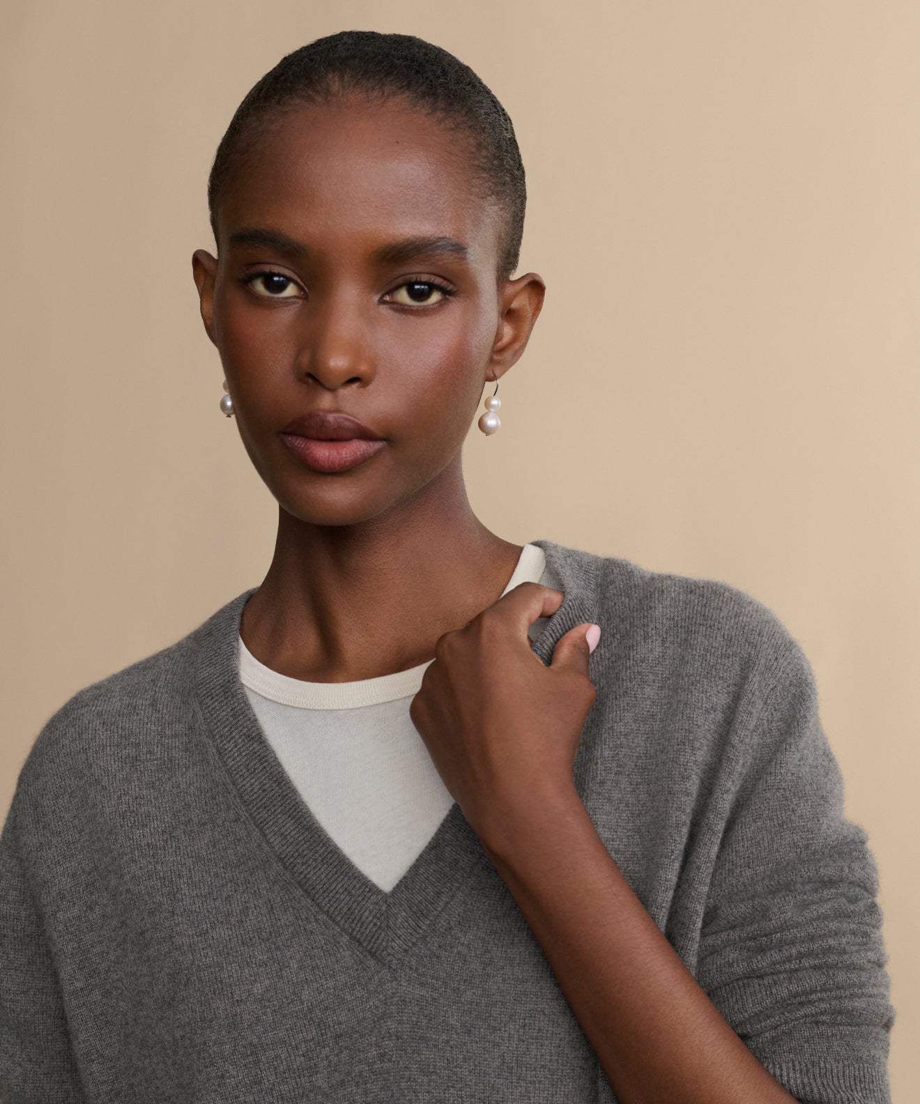 Women's Flynn Cashmere Sweater Shadow | Jenni Kayne