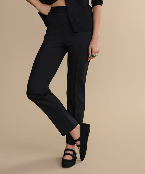 black knit dress pants Time and Tru Women's Slim Straight Ponte Knit Dress Pants, 27 Inseam, Sizes XS-XXL