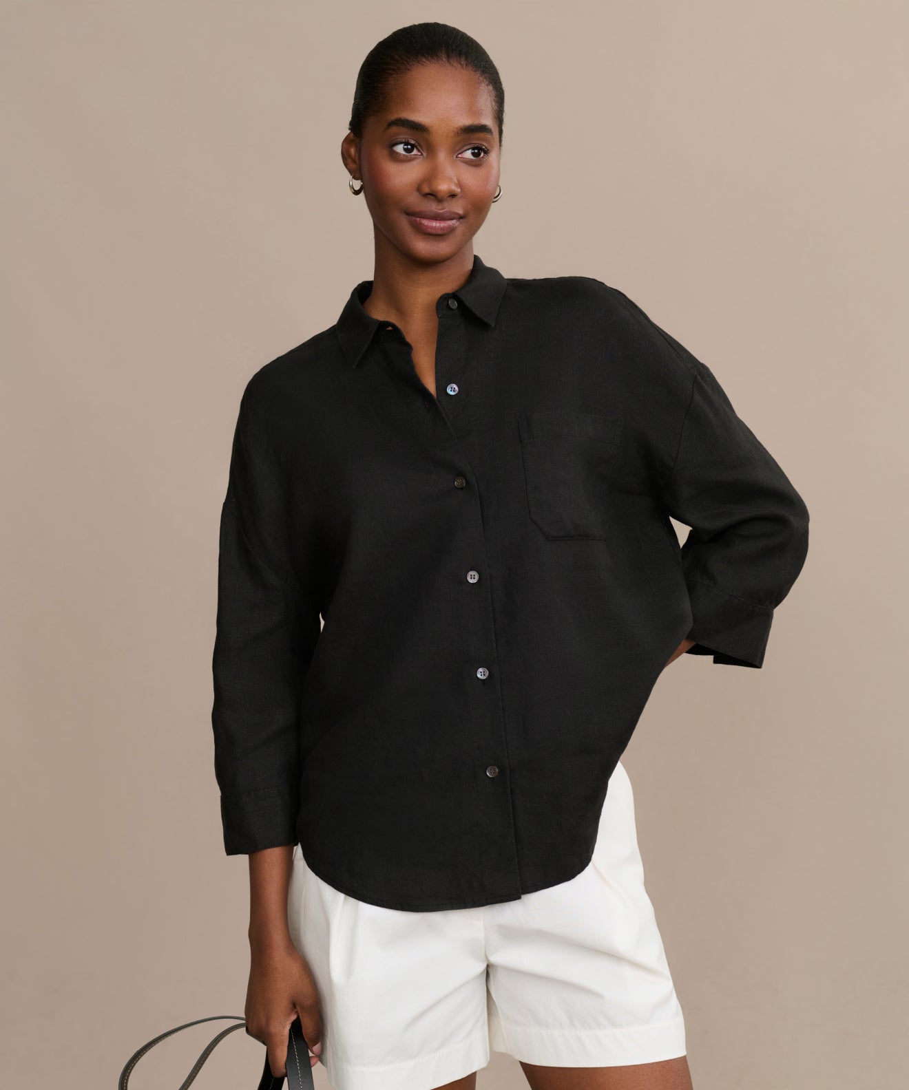 Jenni Kayne Women's Linen Logan Shirt Size Large