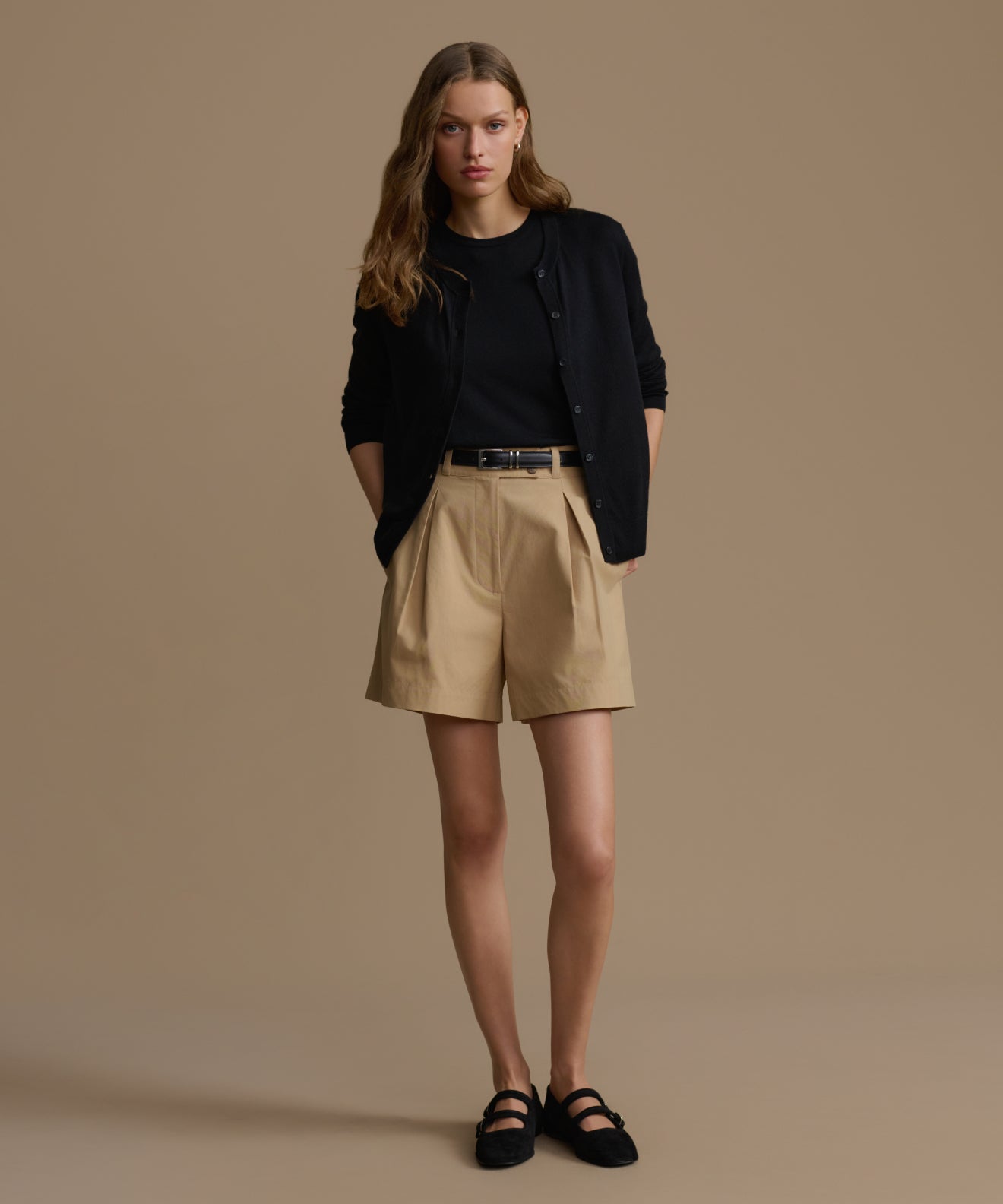 ニット/セーター louren basket short knit / khaki Men's Roxburgh Cashmere Jumper in Natural Brown | Sunspel