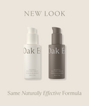 Two bottles of Nightly Retinol Serum, one white and one taupe, are side by side with “NEW LOOK” and “Same Naturally Effective Formula”—ideal for targeting fine lines and enhancing hydration.