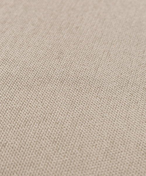 Close-up of the Outdoor Vista Lounge Cushion, featuring beige Italian fabric with a textured grid and smooth, even weave—ideal for adding a natural, elegant touch to any outdoor space.