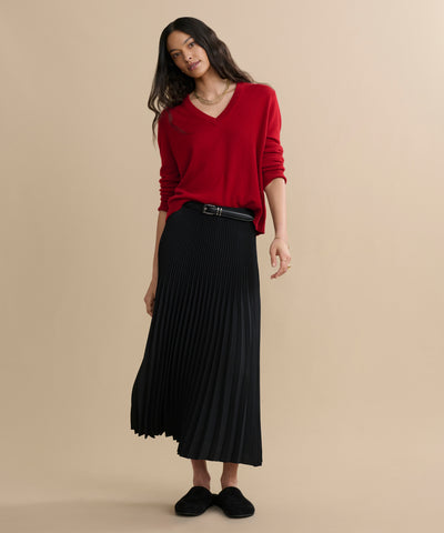 Jenni Kayne Women's Pleated Skirt in Black Size Large Jenni Kayne Women's Pleated Skirt in Black Size Large