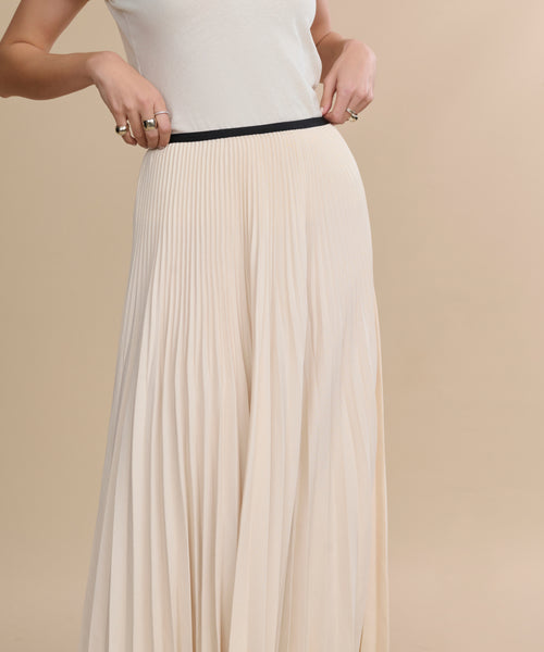 Women's Pleated Skirt Ivory | Jenni Kayne