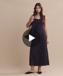 Thumbnail for video: Model wearing Kinney Dress in Black.