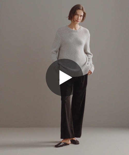 Women's Cashmere Amelia Crewneck Grey | Jenni Kayne