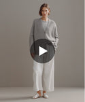 Thumbnail for video: Model wearing Cashmere Cocoon Cardigan.