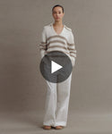 Thumbnail for video: Model wearing Cashmere Phoebe Polo.