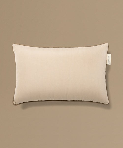 Beige pillow on a beige background
