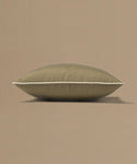 Brown pillow on a beige background