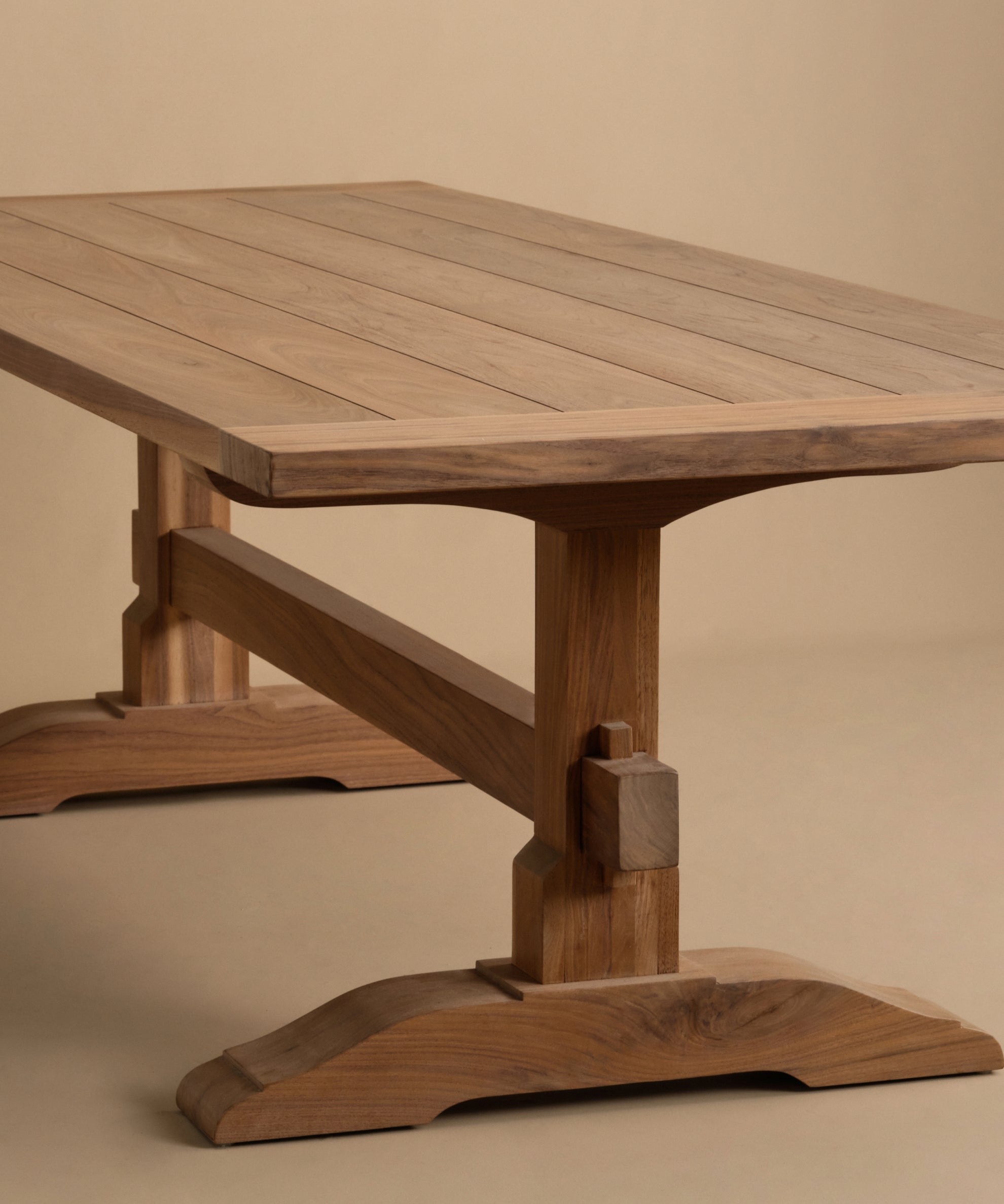 wooden trellis table Jenni Kayne Trestle Dining Table Size 72"