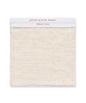 A square Fabric Swatch Alabaster Linen in textured ivory, shown on a white card—ideal for upholstering your Dining Arm Chair or Sunset Dining Chair.