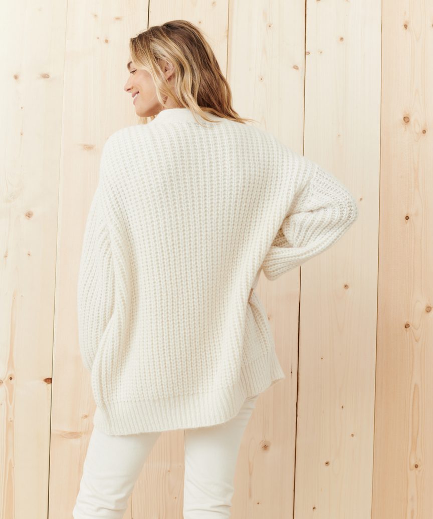 Alpaca Oversize Sweater for Women, Wool Cable Knit Top, Light Beige, Gray,  White, Black Tunic, Knitted Pullover, Oversize Dress, Jumper 