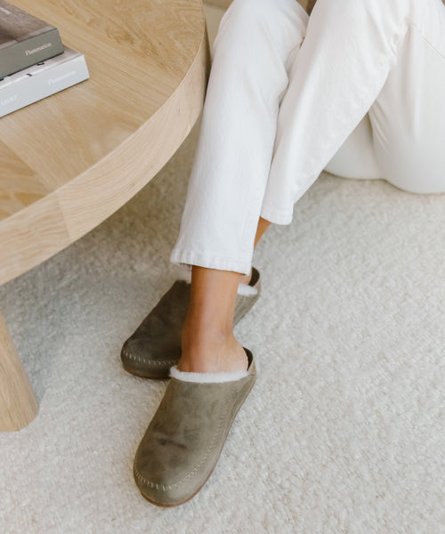 Shearling-Lined Moc Clog