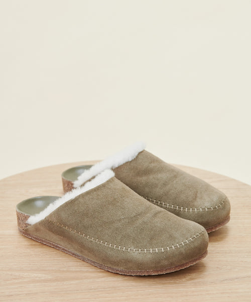 Shearling-Lined Moc Clog