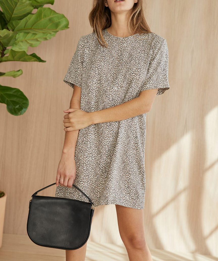 animal print shirt dress Leopard T-Shirt Dress
