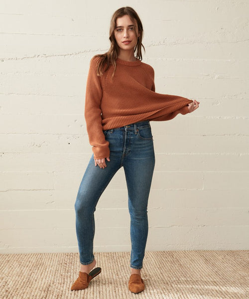 High Rise Ankle Crop Jeans