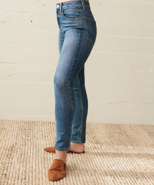 High Rise Ankle Crop Jeans