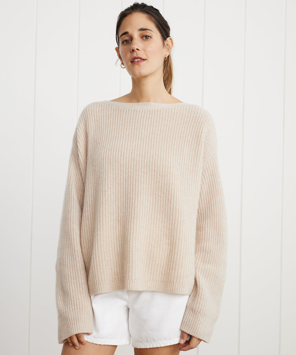 Stylish Boat Neck Sweater